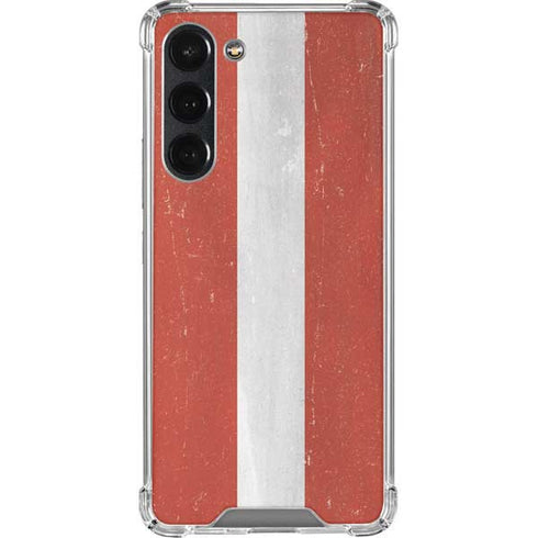 Latvia Flag Distressed Galaxy S23 Plus Clear Case
